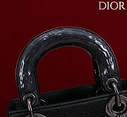 Kitlife Dior Three-Compartment Embroidered Art Limited Edition Black Beaded Bag 17x15x7cm  - 5
