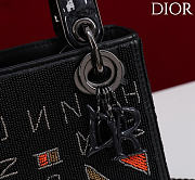 Kitlife Dior Three-Compartment Embroidered Art Limited Edition Black Beaded Bag 17x15x7cm  - 2