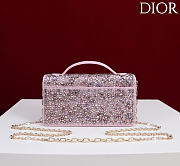 Kitlife Dior Miss Embroidered Light Purple Beaded Bag 21x11.5x4cm - 5