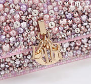 Kitlife Dior Miss Embroidered Light Purple Beaded Bag 21x11.5x4cm - 3