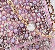Kitlife Dior Miss Embroidered Light Purple Beaded Bag 21x11.5x4cm - 2