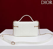 Kitlife Dior Trianon Soft Vanity Mini Chain Handbag Cream 19x16.5x5.5cm  - 6