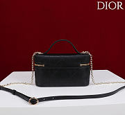 Kitlife Dior Trianon Soft Vanity Mini Chain Handbag Black 19x16.5x5.5cm  - 6