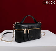 Kitlife Dior Trianon Soft Vanity Mini Chain Handbag Black 19x16.5x5.5cm  - 5