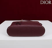 Kitlife Dior Trianon Soft Vanity Mini Chain Handbag Burgundy 19x16.5x5.5cm  - 4
