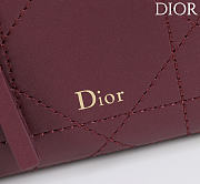 Kitlife Dior Trianon Soft Vanity Mini Chain Handbag Burgundy 19x16.5x5.5cm  - 2