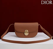 Kitlife Dior Small Médaillon Flap Bag Brown M3921 21x12x5.5cm - 1