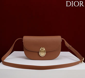 Kitlife Dior Small Médaillon Flap Bag Brown M3921 21x12x5.5cm