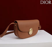 Kitlife Dior Small Médaillon Flap Bag Brown M3921 21x12x5.5cm - 3