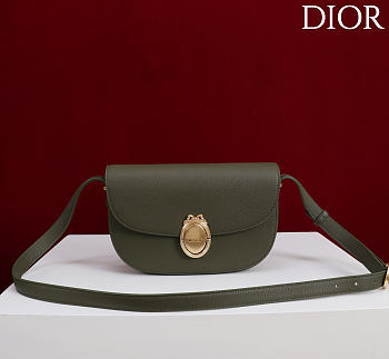 Kitlife Dior Small Médaillon Flap Bag Olive Green M3921 21x12x5.5cm 