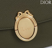 Kitlife Dior Small Médaillon Flap Bag Olive Green M3921 21x12x5.5cm  - 4
