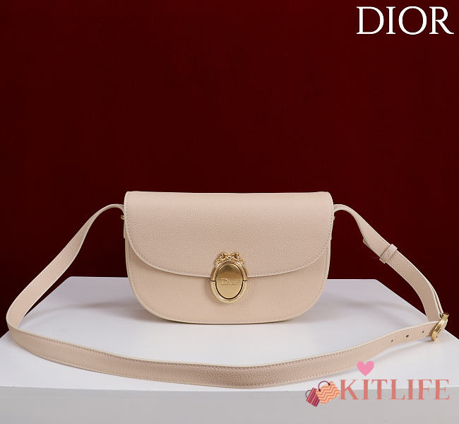 Kitlife Dior Small Médaillon Flap Bag Light Cream M3921 21x12x5.5cm  - 1