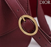 Kitlife Dior Small Médaillon Flap Bag Burgundy M3921 21x12x5.5cm - 5