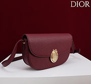 Kitlife Dior Small Médaillon Flap Bag Burgundy M3921 21x12x5.5cm - 4