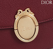 Kitlife Dior Small Médaillon Flap Bag Burgundy M3921 21x12x5.5cm - 2