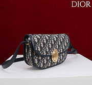 Kitlife Dior Small Médaillon Flap Bag Blue Oblique M3921 21x12x5.5cm  - 5