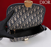 Kitlife Dior Small Médaillon Flap Bag Blue Oblique M3921 21x12x5.5cm  - 2