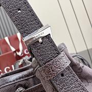Kitlife Gucci Venice Small Bucket Bag Dark Brown Canvas ‎876060 21x23.5x14cm  - 4