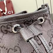 Kitlife Gucci Venice Small Bucket Bag Dark Brown Canvas ‎876060 21x23.5x14cm  - 2