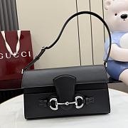 Kitlife Gucci Horsebit Ristretto Shoulder Bag Black 26x14.5x4.5cm - 1