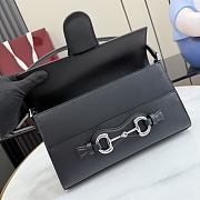 Kitlife Gucci Horsebit Ristretto Shoulder Bag Black 26x14.5x4.5cm - 4