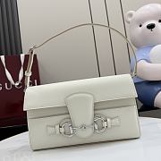 Kitlife Gucci Horsebit Ristretto Shoulder Bag White 26x14.5x4.5cm - 1