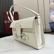 Kitlife Gucci Horsebit Ristretto Shoulder Bag White 26x14.5x4.5cm - 6