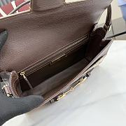 Kitlife Gucci Horsebit Ristretto Shoulder Bag Beige GG Canvas 26x14.5x4.5cm  - 3