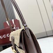 Kitlife Gucci Horsebit Ristretto Shoulder Bag Beige GG Canvas 26x14.5x4.5cm  - 2