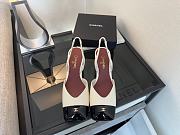 Kitlife Chanel Slingbacks White Lambskin & Black Patent Calfskin 90mm - 1