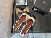 Kitlife Chanel Slingbacks White Lambskin & Black Patent Calfskin 90mm - 4