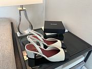 Kitlife Chanel Slingbacks White Lambskin & Black Patent Calfskin 90mm - 5
