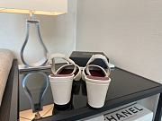 Kitlife Chanel Slingbacks White Lambskin & Gold Patent Calfskin 90mm - 4