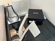 Kitlife Chanel Slingbacks White Lambskin & Gold Patent Calfskin 90mm - 6