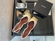 Kitlife Chanel Slingbacks White Lambskin & Gold Patent Calfskin 90mm - 2