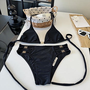Kitlife Loewe Two-Piece Bikini Swimsuit Black 