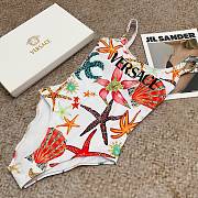 Kitlife Versace One-Piece Swimsuit White Multicolor - 1