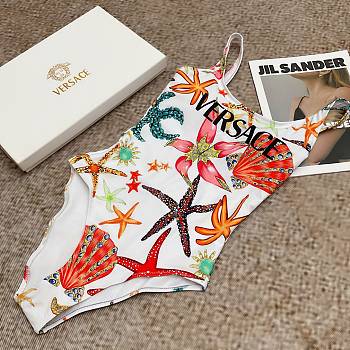 Kitlife Versace One-Piece Swimsuit White Multicolor