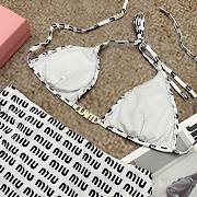 Kitlife Miu Miu Two-piece Swimsuit  White & Black Pattern - 5