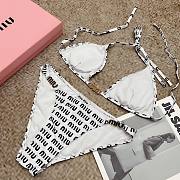 Kitlife Miu Miu Two-piece Swimsuit  White & Black Pattern - 4