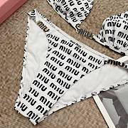 Kitlife Miu Miu Two-piece Swimsuit  White & Black Pattern - 3