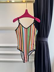 Kitlife Chanel Coco Beach 2026 Colorful Striped One-Piece Swimsuit - 1