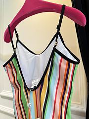 Kitlife Chanel Coco Beach 2026 Colorful Striped One-Piece Swimsuit - 3