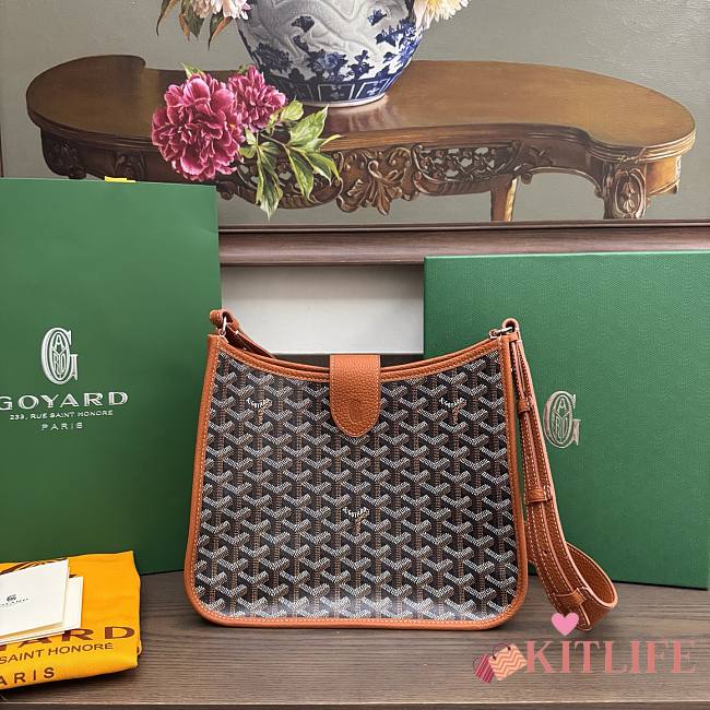 Kitlife Goyard Musette PM Black & Brown Bag 28x22x10cm - 1