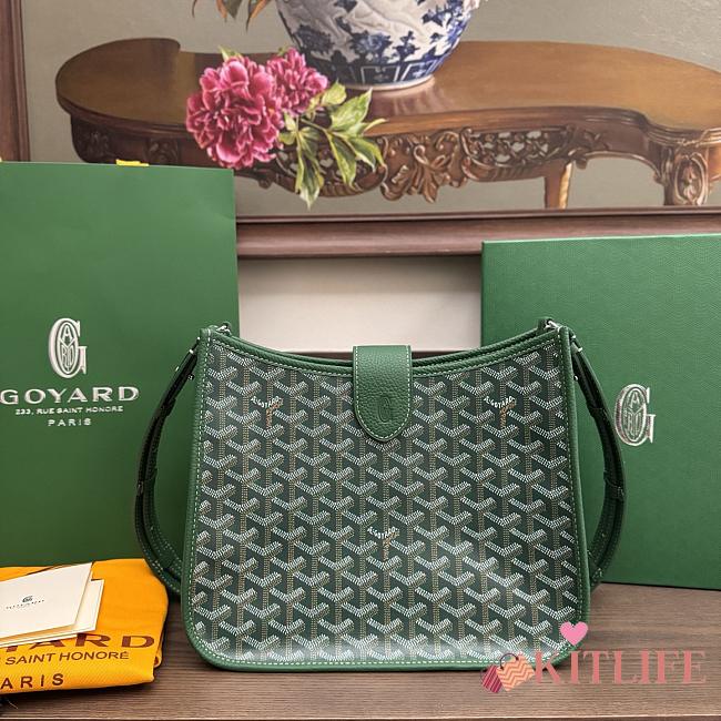 Kitlife Goyard Musette PM Green Bag 28x22x10cm - 1