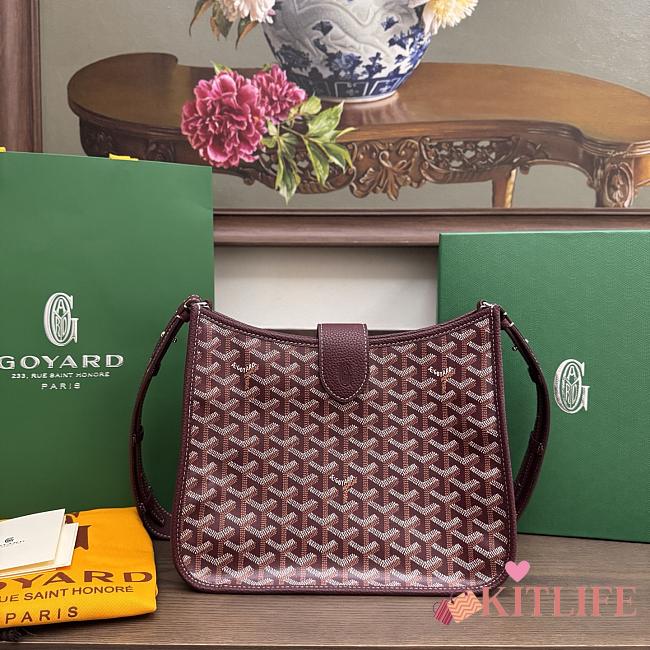 Kitlife Goyard Musette PM Burgundy Bag 28x22x10cm - 1