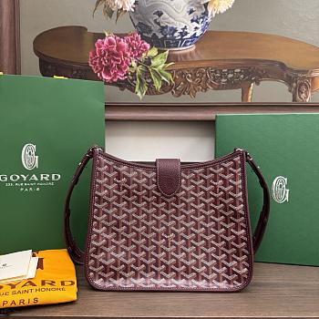 Kitlife Goyard Musette PM Burgundy Bag 28x22x10cm