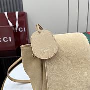 Kitife Gucci Paparazzo Large Top Handle Bag Beige Soft Leather ‎875019 37x29x13cm  - 5