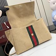 Kitife Gucci Paparazzo Large Top Handle Bag Beige Soft Leather ‎875019 37x29x13cm  - 4