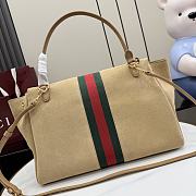 Kitife Gucci Paparazzo Large Top Handle Bag Beige Soft Leather ‎875019 37x29x13cm  - 3